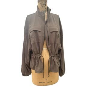 Beyond Yoga City Chic Jacket Size  Medium Slate Brown Lightweight NWT